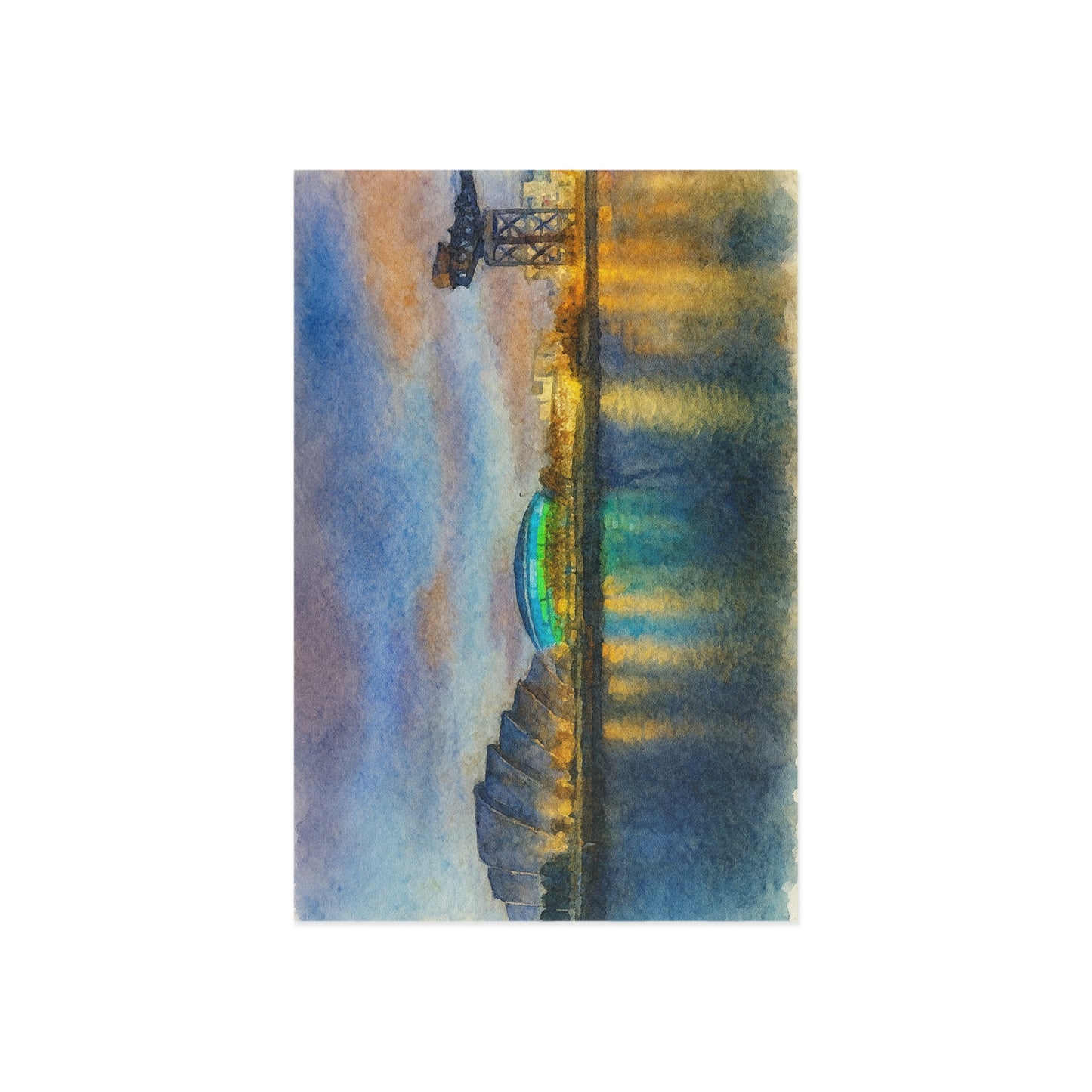 Glasgow  Watercolor Postcards | Fine Art Postcards