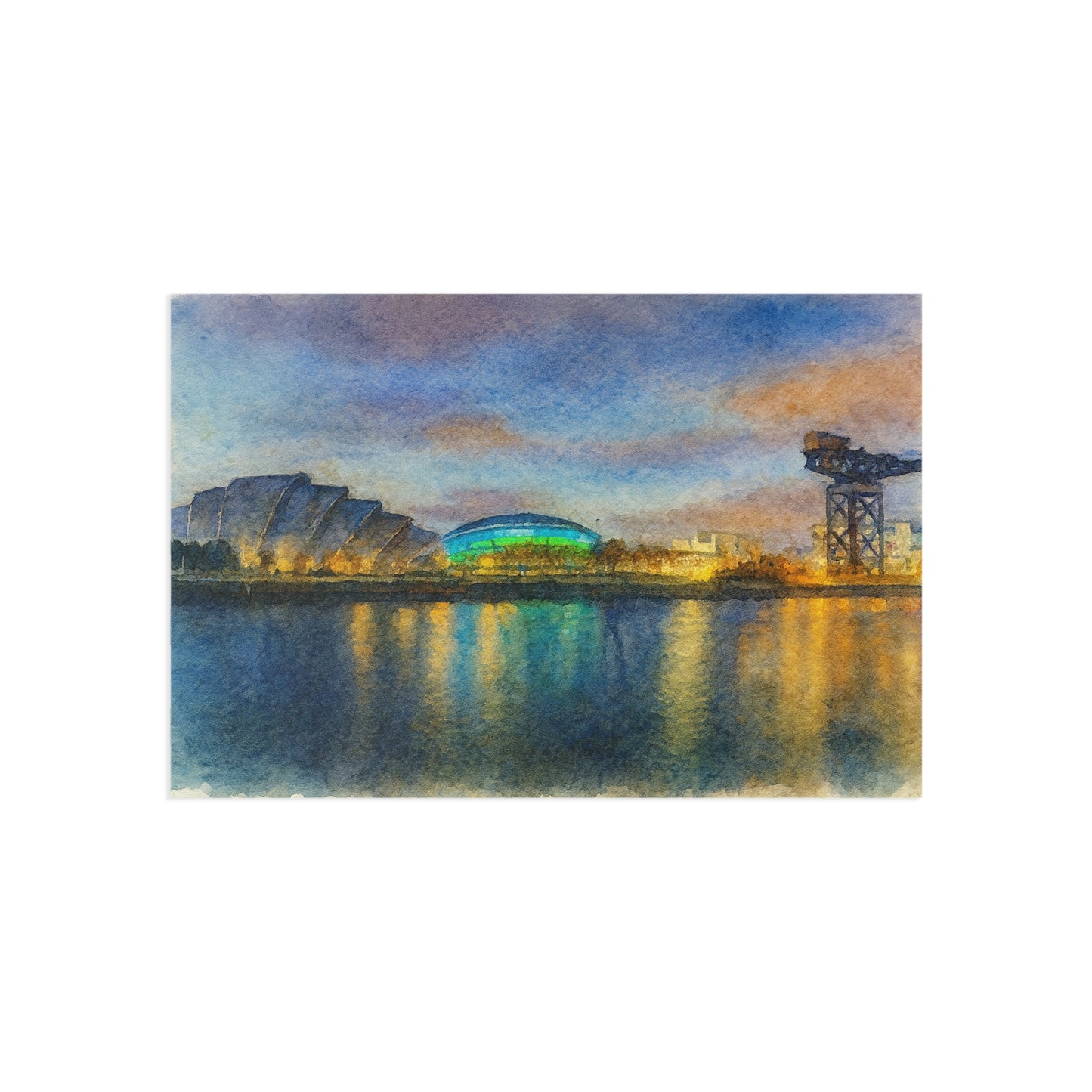 Glasgow  Watercolor Postcards | Fine Art Postcards